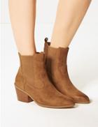 Marks & Spencer Chelsea Western Ankle Boots Tan