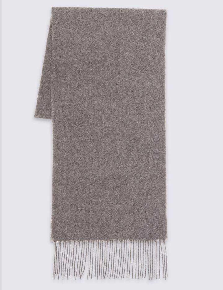 Marks & Spencer Brushed Woven Scarf Charcoal