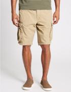 Marks & Spencer Pure Cotton Authentic Cargo Shorts Dark Stone