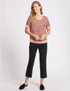 Marks & Spencer Elastic Back Straight Leg Trousers Black