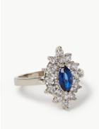 Marks & Spencer Platinum Plated Skin Kind&trade; Cocktail Ring Blue Mix