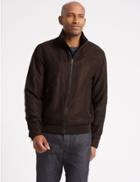 Marks & Spencer Faux Suede Bomber Jacket Chocolate