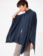 Marks & Spencer Turtle Neck Poncho Navy