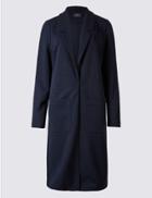 Marks & Spencer Longline Notch Neck Jersey Jacket Navy