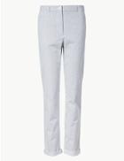 Marks & Spencer Cotton Rich Tapered Leg Chinos White Mix