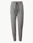 Marks & Spencer Cotton Blend Lightweight Joggers Grey Marl