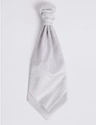 Marks & Spencer Jacquard Cravat & Pocket Square Set Platinum