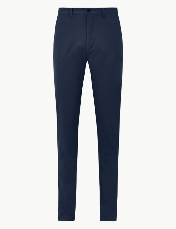 Marks & Spencer Skinny Fit Cotton Rich Chinos Indigo