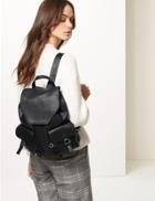 Marks & Spencer Faux Leather Backpack Bag Black