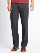 Marks & Spencer Regular Fit Cotton Rich Chinos Grey