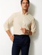 Marks & Spencer Cotton Blend Tailored Fit Shirt Yellow