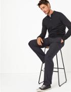 Marks & Spencer Wool Blend Checked Trousers Charcoal Mix
