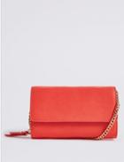 Marks & Spencer Faux Leather Cross Body Bag Coral