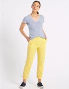 Marks & Spencer Pure Cotton Tapered Chinos Yellow