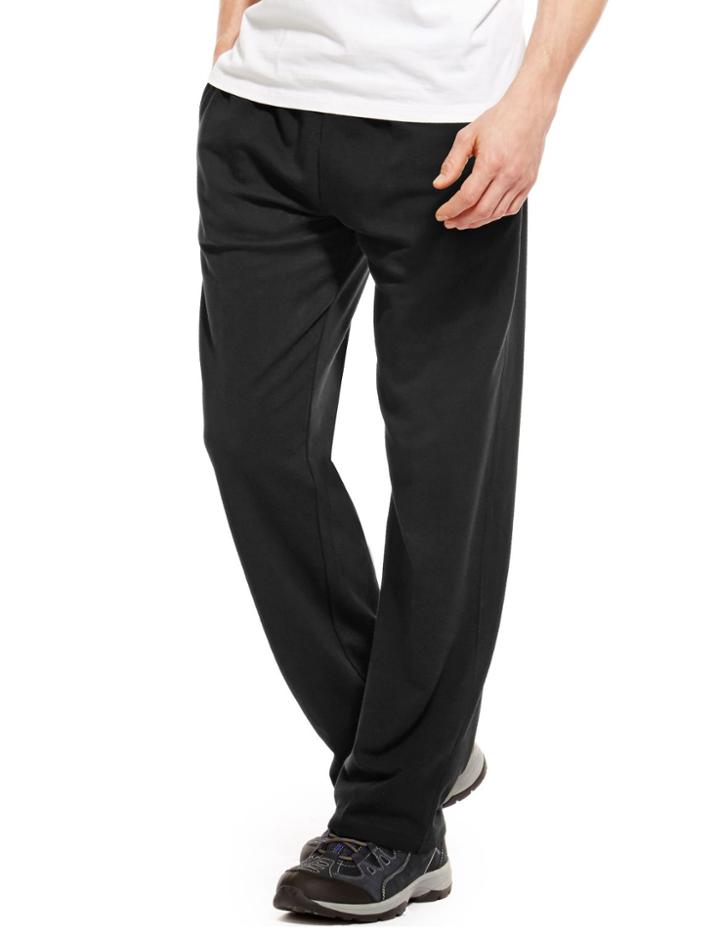 Marks & Spencer Cotton Rich Lightweight Joggers With Staynew&trade; Black