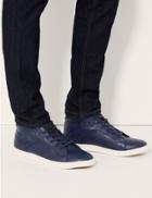 Marks & Spencer Lace-up Casual Trainers With Freshfeet&trade; Navy