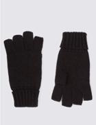 Marks & Spencer Knitted Fingerless Gloves Black