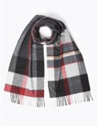 Marks & Spencer Cashmere Checked Scarf Black Mix