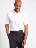 Marks & Spencer 3 Pack Short Sleeve Regular Fit Shirts White