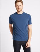 Marks & Spencer Pure Cotton T-shirt With Cool Comfort&trade; Dark Denim