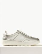Marks & Spencer Punch Detail Lace-up Trainers Silver
