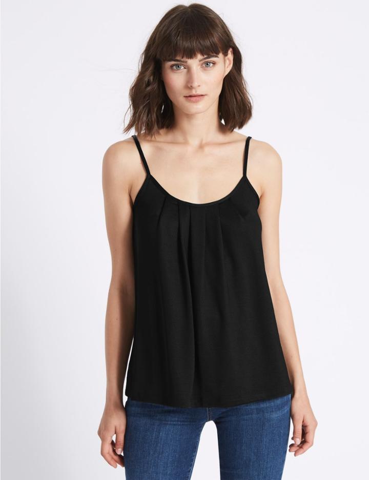 Marks & Spencer Scoop Neck Vest Top Black