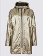 Marks & Spencer Metallic Anorak Jacket With Stormwear&trade; Pale Gold