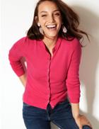Marks & Spencer Long Sleeve Round Neck Cardigan Very Pink