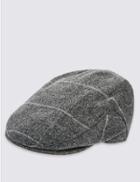 Marks & Spencer Pure Wool Thinsulate&trade; Flat Cap With Stormwear&trade; Grey