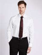 Marks & Spencer Pure Cotton Slim Fit Shirt With Pocket White