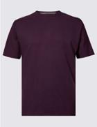 Marks & Spencer Pure Cotton T-shirt With Cool Comfort&trade; Purple
