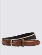 Marks & Spencer Stretch Active Waistband Buckle Belt Navy Mix