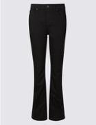 Marks & Spencer Mid Rise Slim Bootcut Jeans Black Mix