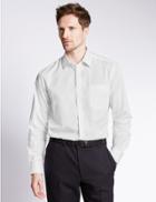 Marks & Spencer 2in Shorter Easy To Iron Shirt With Pocket White