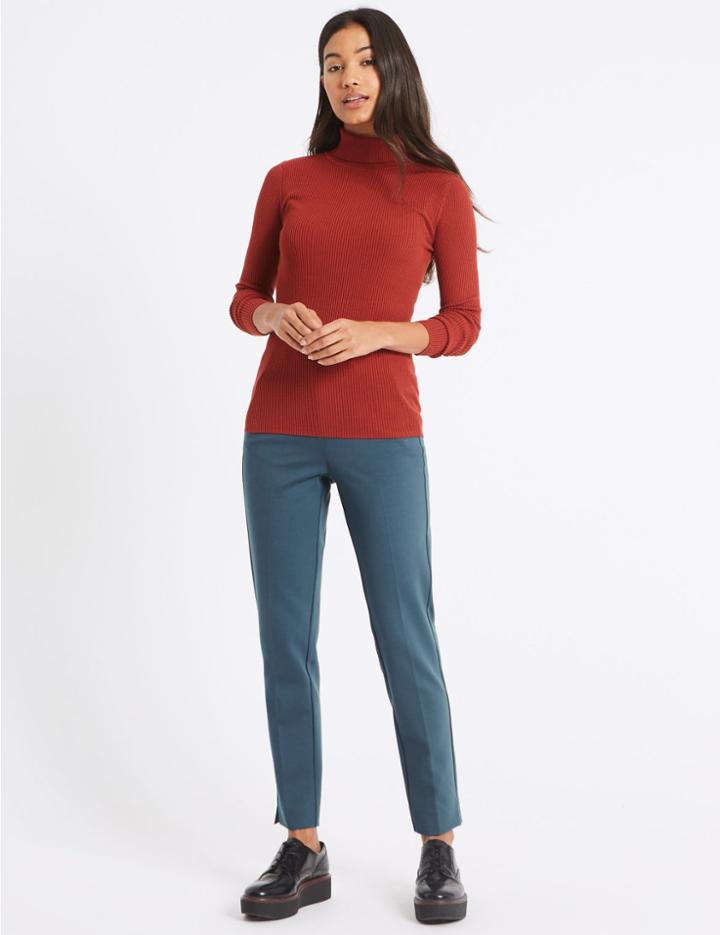 Marks & Spencer Slim Leg Trousers Teal