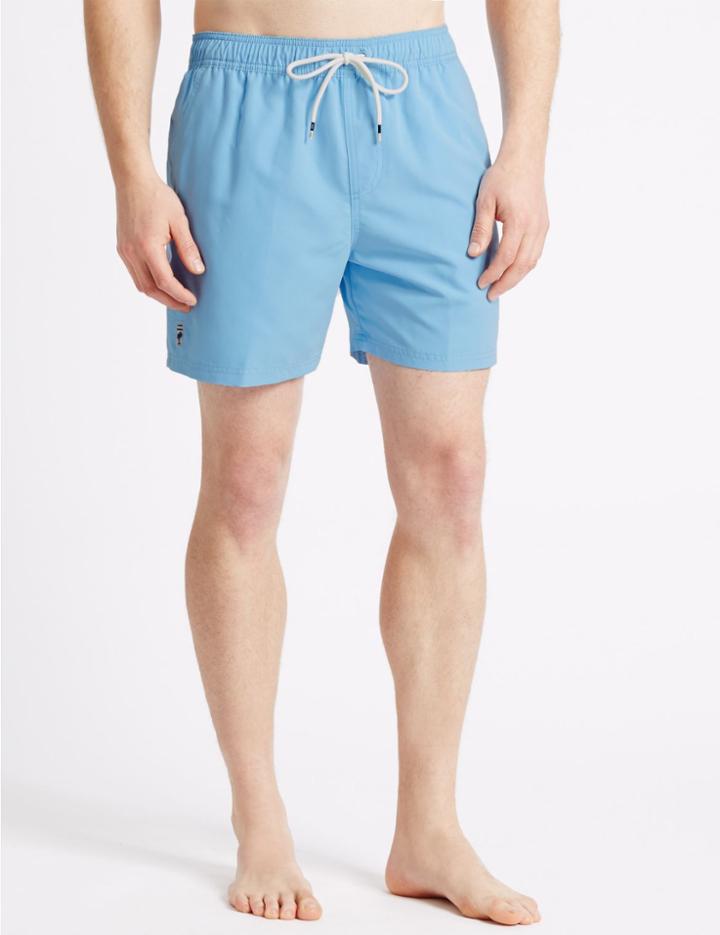 Marks & Spencer Quick Dry Swim Shorts Light Blue