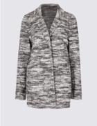 Marks & Spencer Textured Boucle Coat Grey Mix