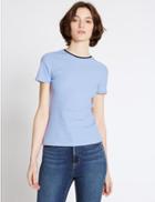 Marks & Spencer Round Neck Short Sleeve T-shirt Pale Blue