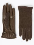 Marks & Spencer Wool Blend Gloves Chocolate