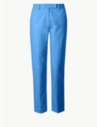 Marks & Spencer Cotton Slim 7/8th Trousers Cornflower