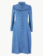 Marks & Spencer Button Front Shirt Dress Chambray