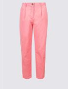 Marks & Spencer Pure Cotton Poplin Chino Slim Leg Trousers Pink