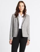 Marks & Spencer Textured Stretch Blazer Grey Marl