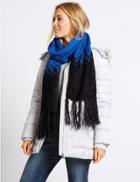 Marks & Spencer Colour Block Scarf Blue Mix