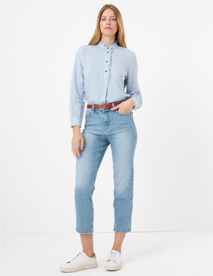Marks & Spencer High Waist Ankle Grazer Jeans Light Indigo