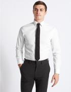 Marks & Spencer Cotton Rich Tailored Fit Shirt White