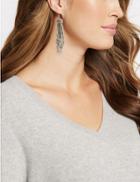 Marks & Spencer Beaded Tassel Drop Earrings Grey
