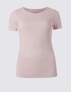 Marks & Spencer Pure Cotton Short Sleeve T-shirt Blush