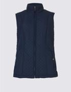 Marks & Spencer Quilted Gilet With Stormwear&trade; Navy