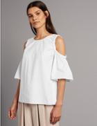 Marks & Spencer Pure Cotton Cold Shoulder Shell Top White